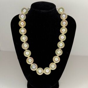 1970's Large Faux White Pearl Necklace